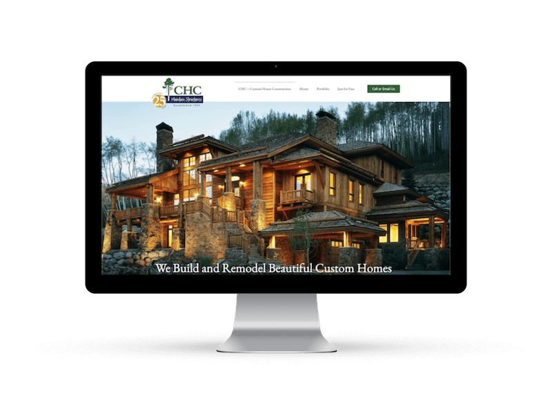 desktop computer showing the CHC home page